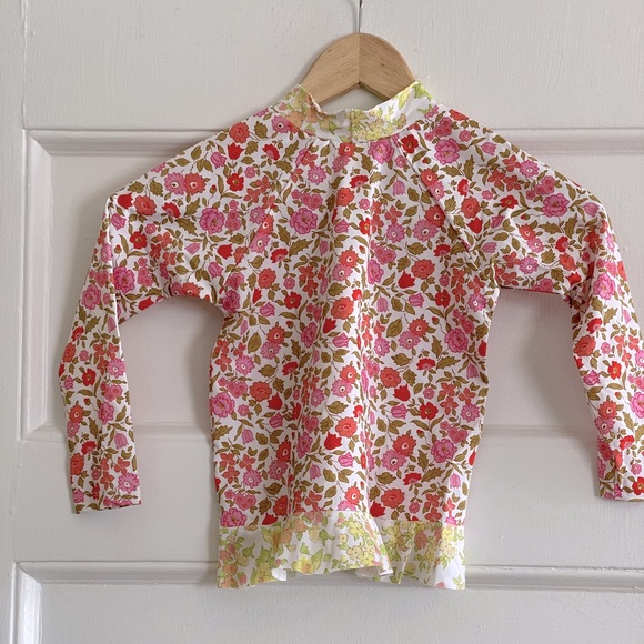 ZIMMERMANN Floral Ruffle Rashguard Top - Girl’s Size 4 - New With Tags - Picture 5 of 7